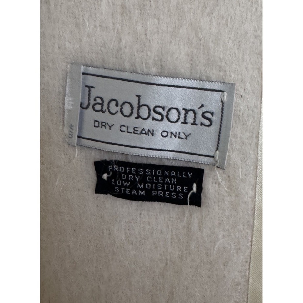 VTG Jacobson's Mohair Coat Long Lined Womens Size XL/2XL? Cream USA Made - Picture 10 of 10